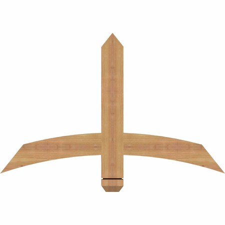Ekena Millwork Bellingham Timber Gable Bracket, Western Red Cedar, 36"W x 23"H x 1 1/2"D x 3 1/2"F, 15/12 Pitch GBW036X23X0204BEL00SWR